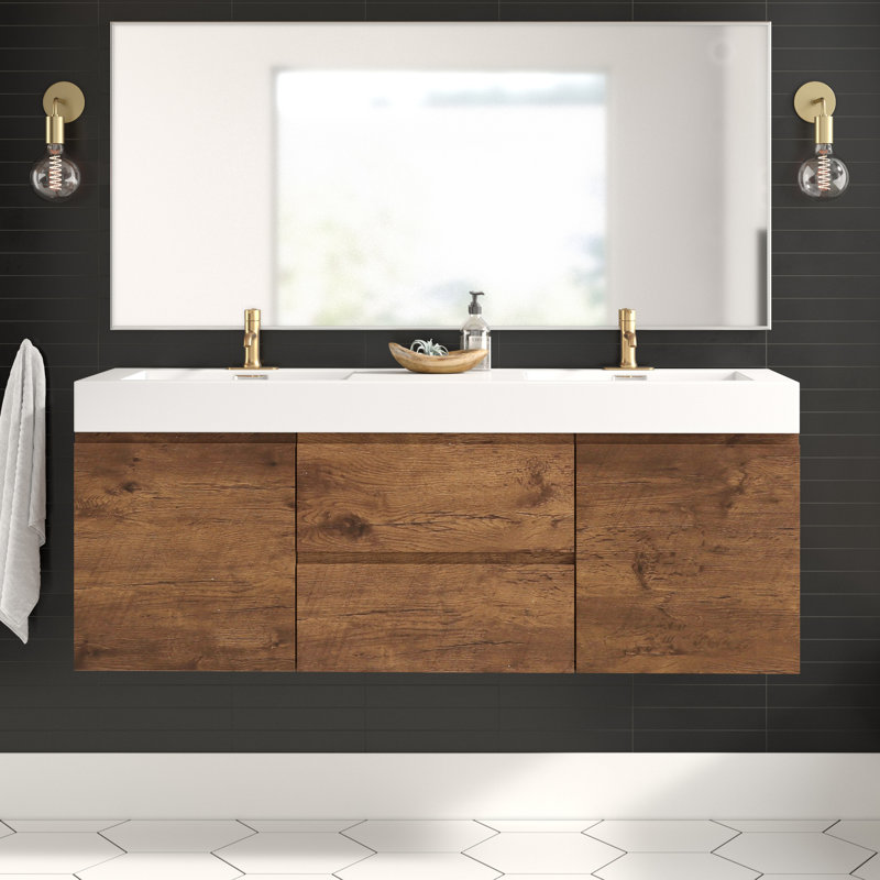 AllModern Isabela 59" WallMounted Double Bathroom Vanity Set & Reviews